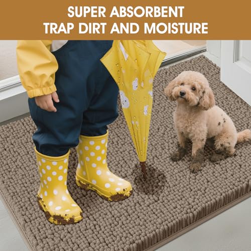 Dog Door Mat for Muddy Paws (Beige / 60" x 36")