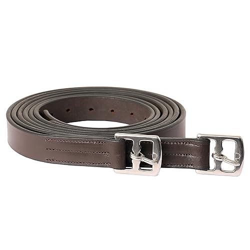 Exion Horse Stirrup Leathers for English Saddle (Havana / 145 cm / 58")