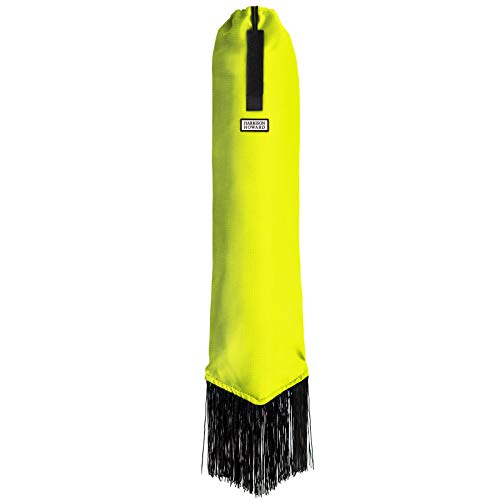 Smooth Lightweight Adjustable Fastener Nylon Horse Tail Bag with Fringe (Fluorescent Green)