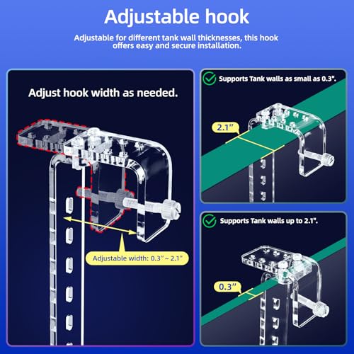 Adjustable Hanging Acrylic Turtle Basking Platform with Ramp 15x8.1 (Transparent / 15x8.1 Inch)