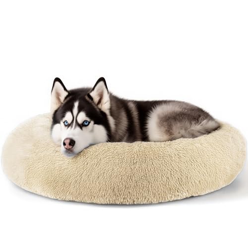 Extra Large Dog Beds (Light Brown / 36.0"L x 36.0"W x 8.0"Th)