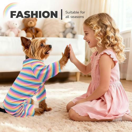 Striped Dog Pajamas Stretchy Cute Four