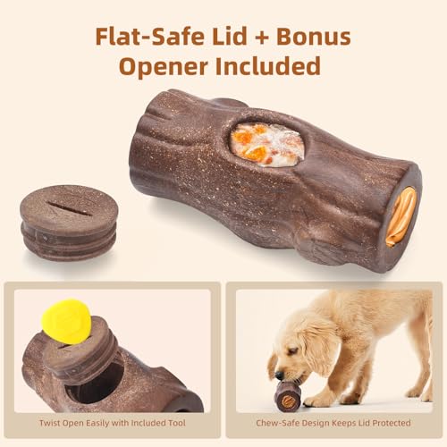 2 Pack Dog Toys for Aggressive Chewers Brown (Brown)