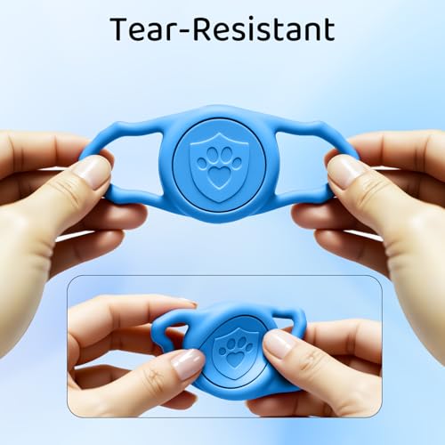 IP68 Waterproof AirTag Holder for Dog Collar (Blue)