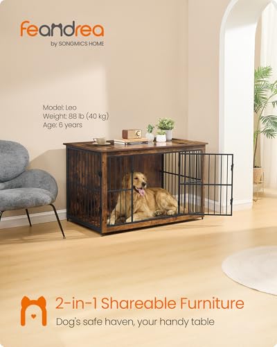 48" Dog Crate Furniture (Rustic Brown / 48.0"L x 29.0"W x 29.0"H)