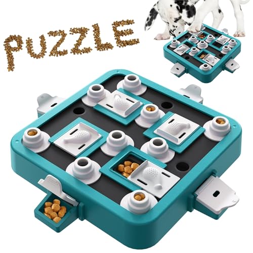 Dog Puzzle Toy Mental Stimulation (Level 3 in 1-Advanced-Mars Green Board)
