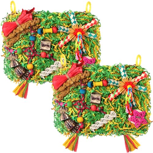 Bird Toys Parakeet Toys (Colorful with Starfruit(2PCS))