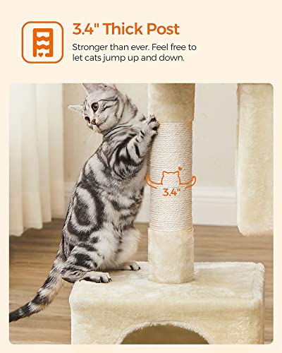 Cat Tree 33.1 (L (23.6"L x 15.7"W x 33.1"H) / Beige)