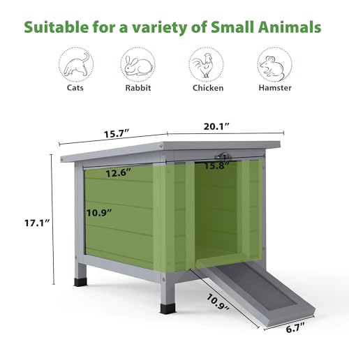 Rabbit Hutch Indoor Outdoor (Gray)