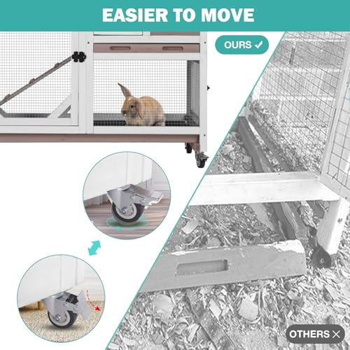 Rabbit Hutch Indoor for 2 ((Brown-AIR7013))