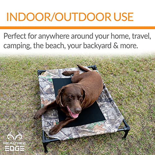 K&H Outdoor Elevated Dog Bed (Camo/Black Mesh / Medium 32"L x 25"W)