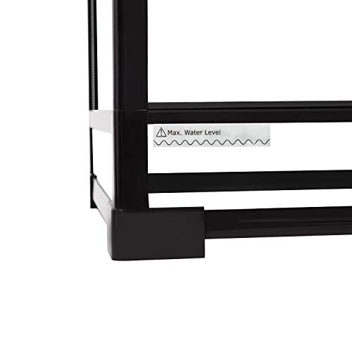 50 Gallon Reptile Glass Terrarium Tank Double Hinge Door with Screen Ventilation Large Reptile Terrarium 36" x 18" x 18" (Black)