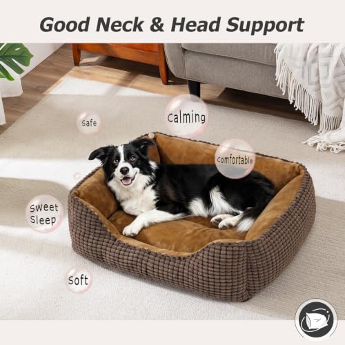 X Large Dog Bed for Large (Coffee / XL(35’’x 25’’x 9’'))