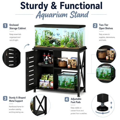 20 29 Gallon Fish Tank Stand (Black / 20-29 Gallon)