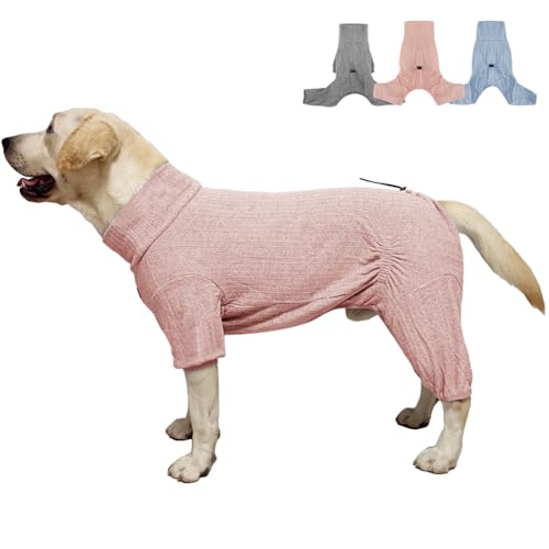 Dog Pyjamas PJS Sweater Clothing and Loungewear Suitable for Large to Giant Breeds of Dogs (Sweater Pink / 6XL)