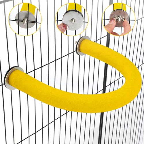 U Shaped Large Parrot Perch (Large / Yellow)