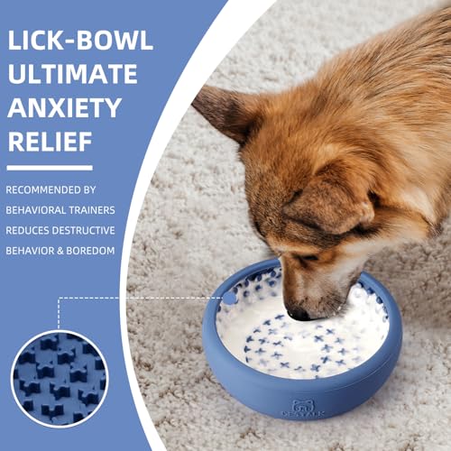 Dog Lick Bowl (Small / Dark blue)