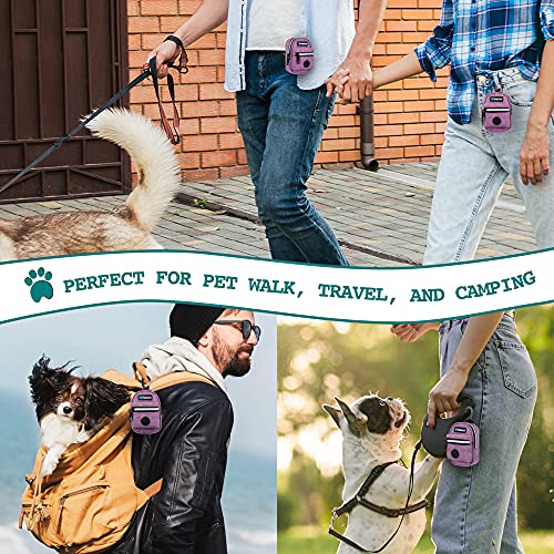 Dog Poop Bag Holder for Leash (Purple / 1 Count (Pack of 1))