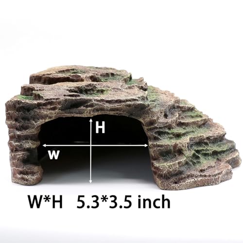 Large Reptile Hide Shale Scape Step Ledge (Large-11.8 * 9.8 * 5.3)