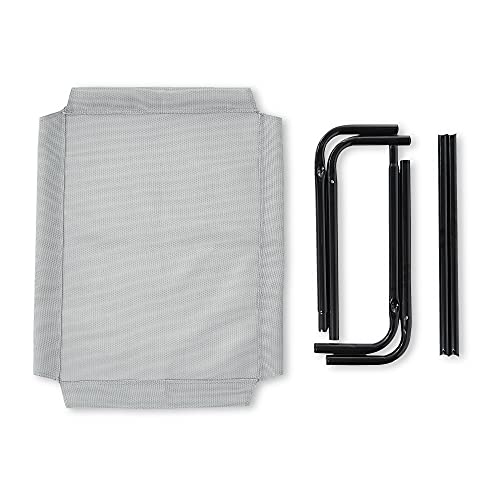 Cooling Breathable Elevated Dog Bed with Metal Frame for Small Dogs (Grey / Small)