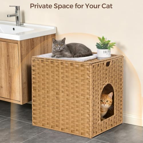 Cat Litter Box Enclosure (18.2'' L x 18.2'' W x 20.5'' H / Natural)
