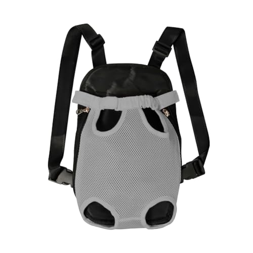 Dog Carrier Backpack Pet Legs Out Front Cat Travel Bag (Medium / Grey)