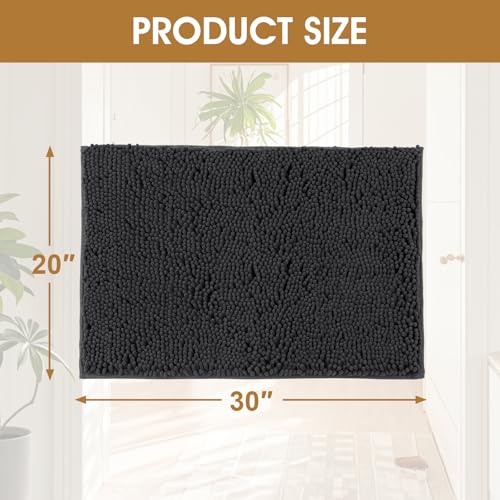 4 Pieces Set Muddy Door Mats for Dogs (Dark Grey / 30" x 20"(4 pieces))