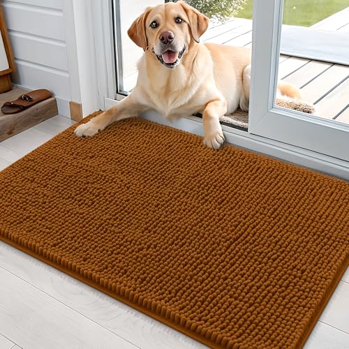 Dog Door Mat for Muddy Paws 36x24 (Ochre / 36" X 24")