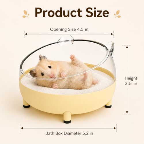 Hamster Sand Bath Container (bathtub-white)