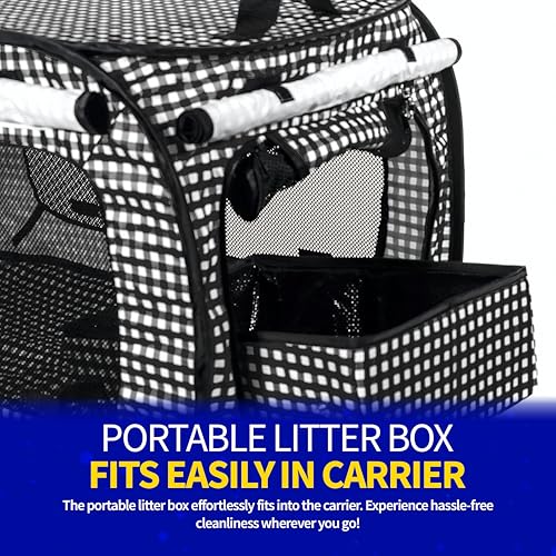 Extra Large Cat Carrier for Travel (Black)