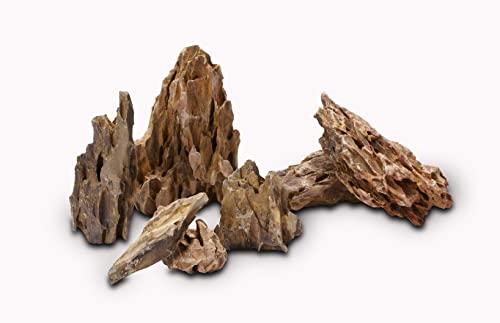 Dragon Ohko Stone 16lb Large Aquarium Rocks for Fish Tank Decor (01 Dragon(Ohko) Stone(2-8inch,16lbs))