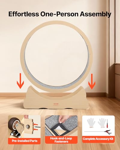 Cat Exercise Wheel (Wood grain color)
