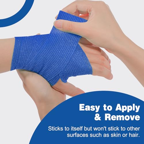 16 Pack Self Adhesive Bandage Wrap Pink (Blue / 2IN - 16Pack)