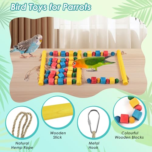 Bird Toys Parrot Chew Swing Toy with Perches Stand