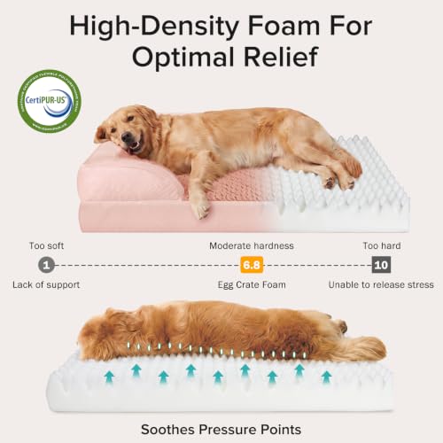 Jumbo Orthopedic Dog Bed for Extra Large Dogs (Pink / XL-PLUS (45"x 32"x 7.5"))