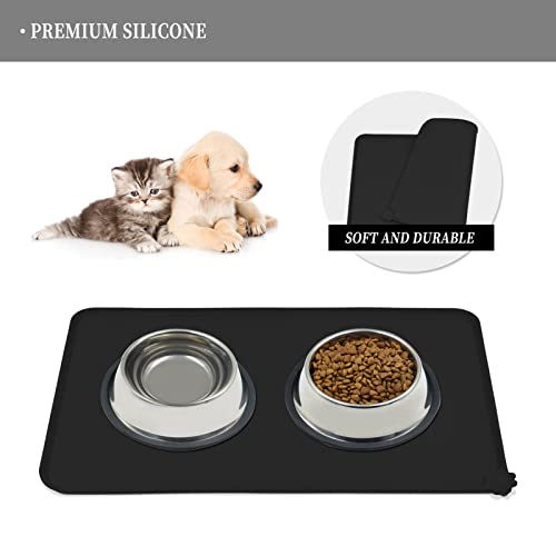 Silicone Pet Feeding Mat (Charcoal / 32" x 24")