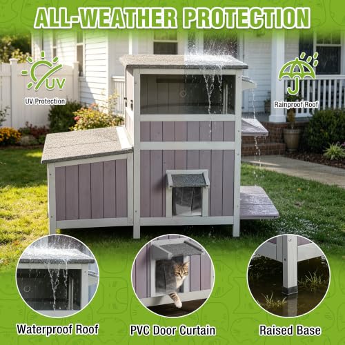 Outdoor Cat House Weatherproof