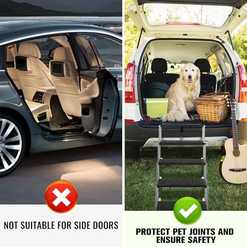 Foldable Dog Stairs for Car (5 Steps)
