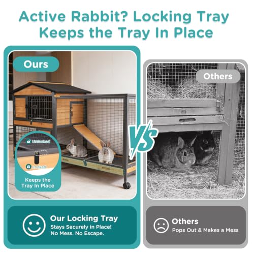 2 Story Rabbit Cage with Chew ((Brown & Black))