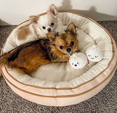 Soft Plush Small Cute and Cozy Food Dog Cat Bed (Dim Sum)