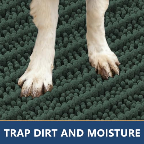 Dog Door Mat for Muddy Paws 70x24 (Layered-Green / 70"X24")