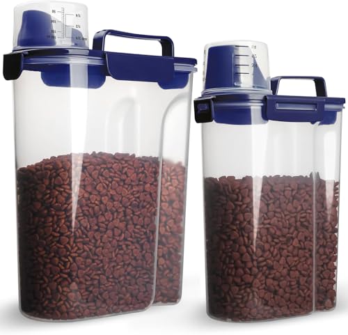 Dog Food Storage Container (Blue 6Qt + 3Qt)