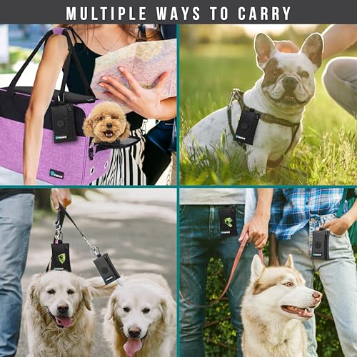 Dog Poop Bag Holder for Leash (Black Gray / Pack of 2)