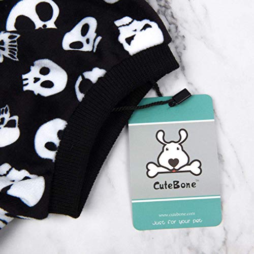 Dog Halloween Pajamas Puppy Onesies Small Dogs Soft Pjs Coat Cat Apparel Comfy Pet Christmas Clothes Outfit Doggie Bodysuit (X-Large / Skulls)