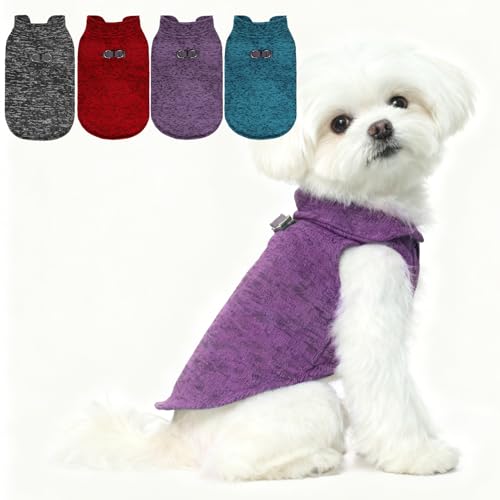 Fleece Dog Sweater (Mixed Purple / Large)