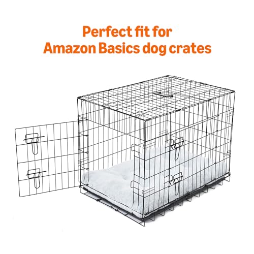 Large Dog Bed for Crate (L-42"×28"×4" / Light Gray)