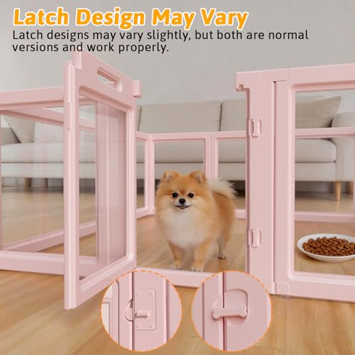 Acrylic Dog Playpen Indoor (Skin Pink / 23.6"H)