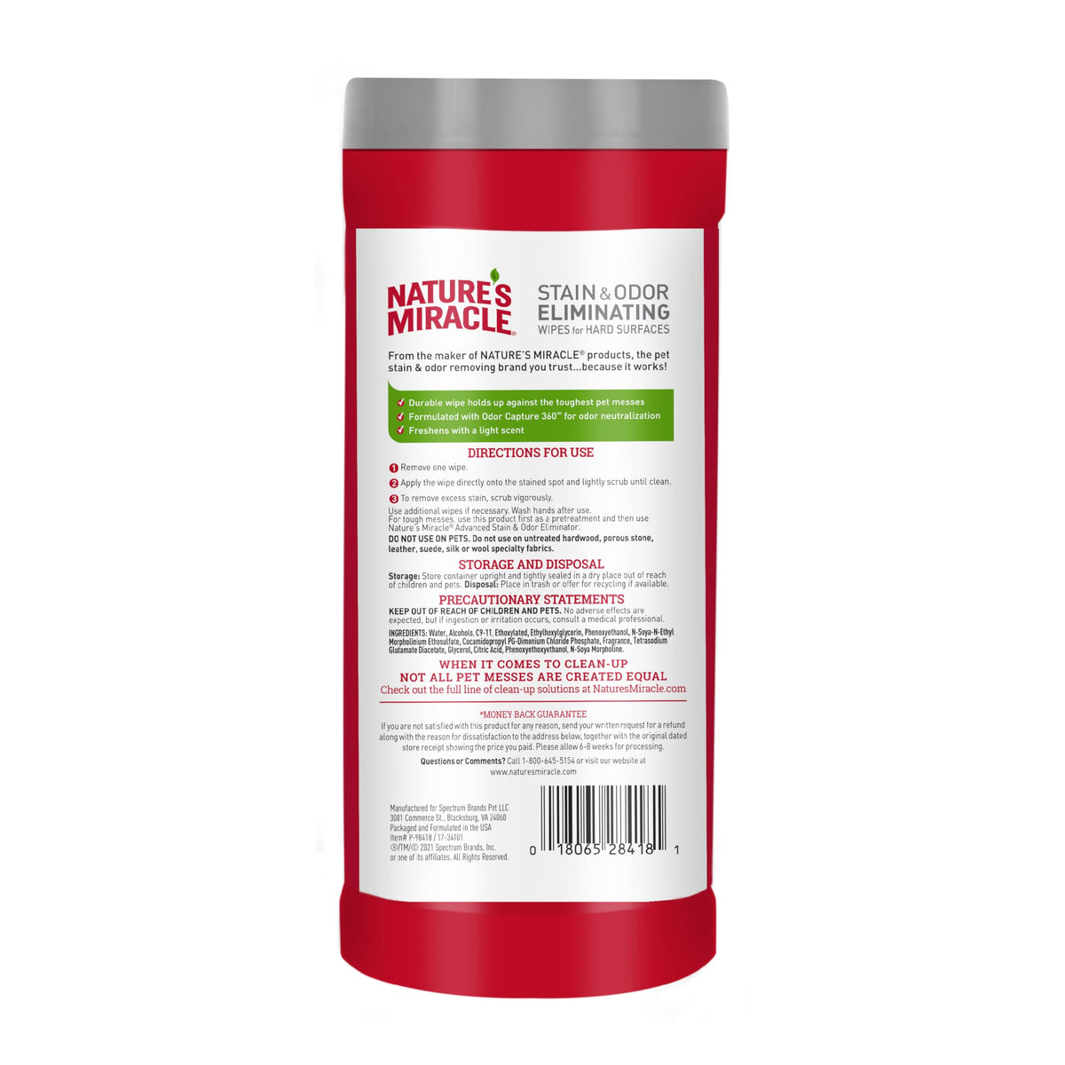 Advanced Pet Stain & Odor Eliminating Wipes (Wipe / 30 Count (Pack of 1))