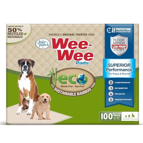 Wee Wee Superior Performance Eco Bamboo Dog Pee Pads (100 Count)