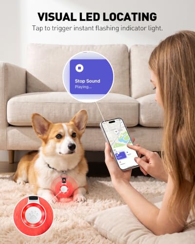 Pet Tracker for Dogs Cats (White)